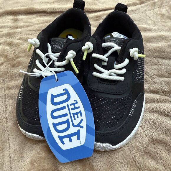 Hey Dude Sirocco Alta T Glitter Shine Size 9 Toddler Black NWT C9 - Picture 1 of 7